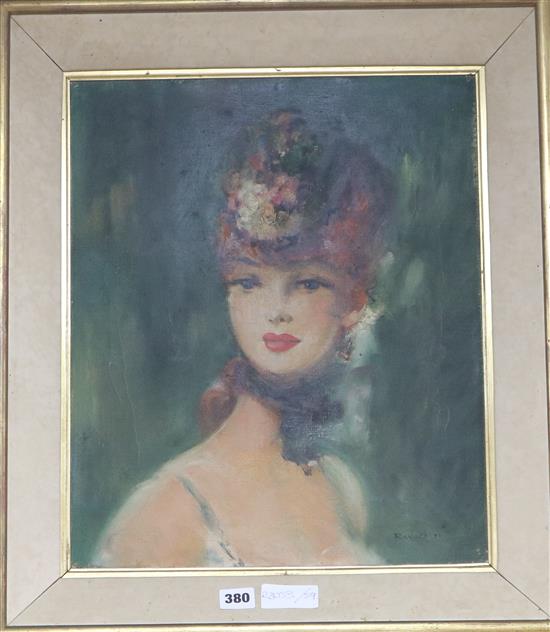 Reverberi Portrait of an elegant lady 46 x 38cm